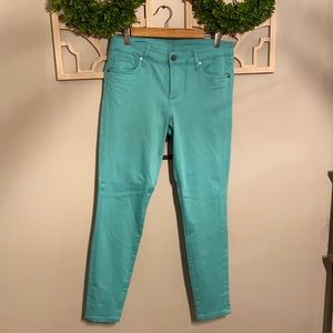 Kut from the Kloth turquoise ankle skinny